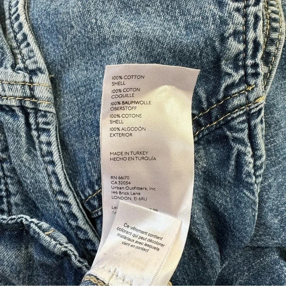 NWT Free People Rider Denim Vest Ser Pants Matching Jean Two Piece Blue Medium - Picture 10 of 17